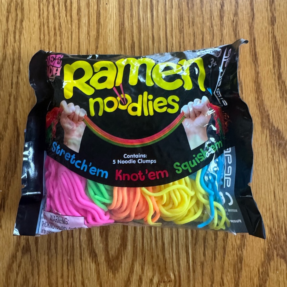 Nee Doh Ramen Noodlies Sensory Toy Bundle 🍜✨ Bright Colors | Stretchy Fidget Fun